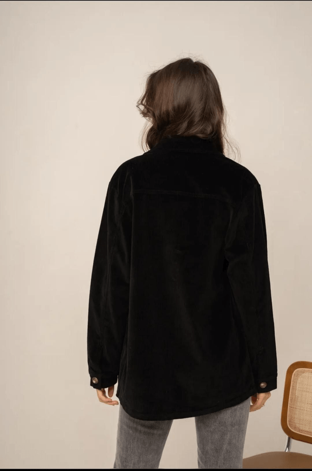 Veste en velour noir 